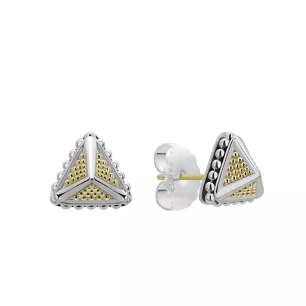 NWT Lagos KSL Small Caviar Pyramid Stud Earrings